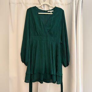 Allison& Kelly Green Long Sleeve Dress size Large